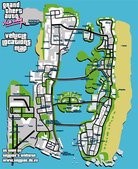 gta vice city car locations